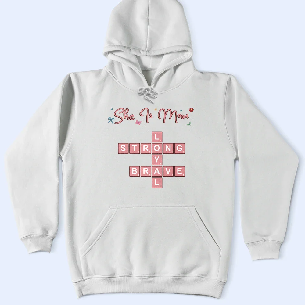 Crossword She Is Mom Nana - Personalized T Shirt - Image 5