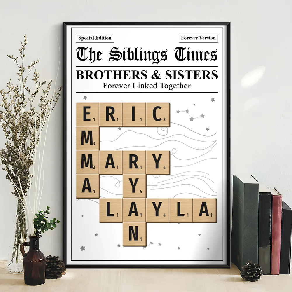 Crossword The Siblings Times - Personalized Poster