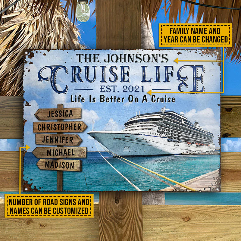 Cruise Life Is Better Road Signs Custom Classic Metal Signs - Image 5