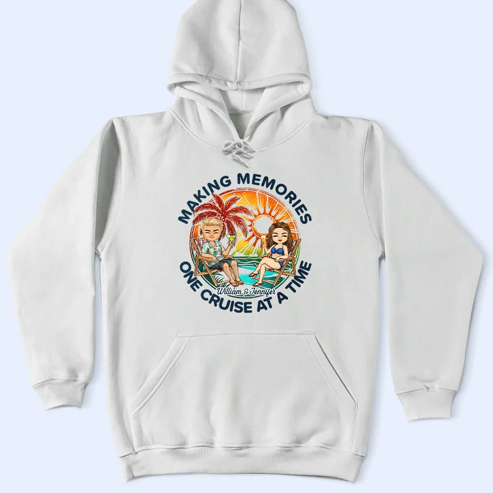 Cruising Couple Making Memories One Cruise At A Time - Personalized T Shirt - Image 4