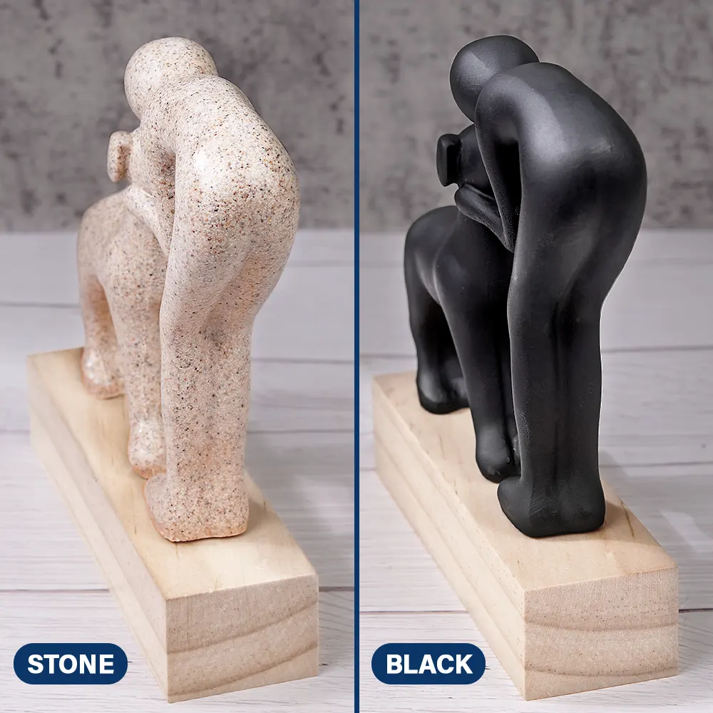 Custom Name Aesthetic Hugging Pose Statue Memorial - Personalized Dog Sculpture - Image 5