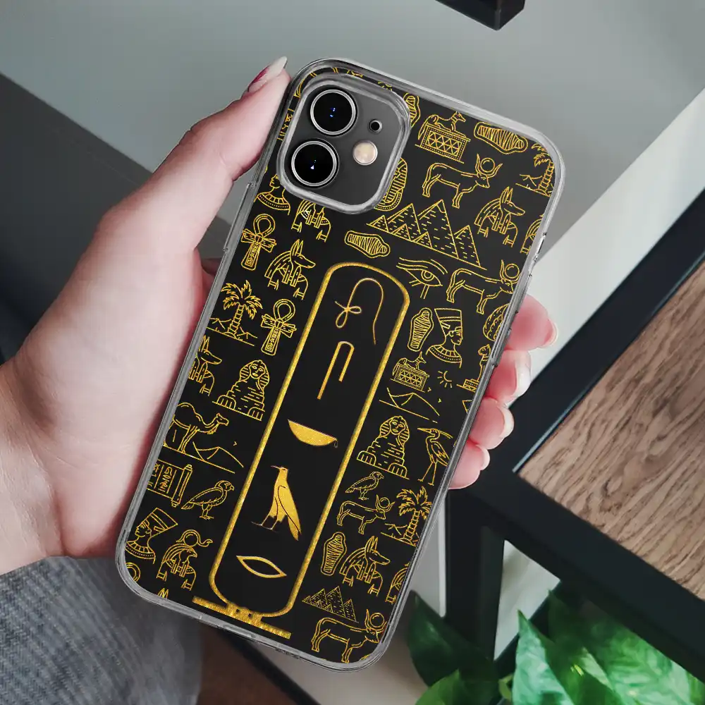 Custom Name In Egyptian Hieroglyphic Cartouche - Personalized Clear Phone Case - Image 6