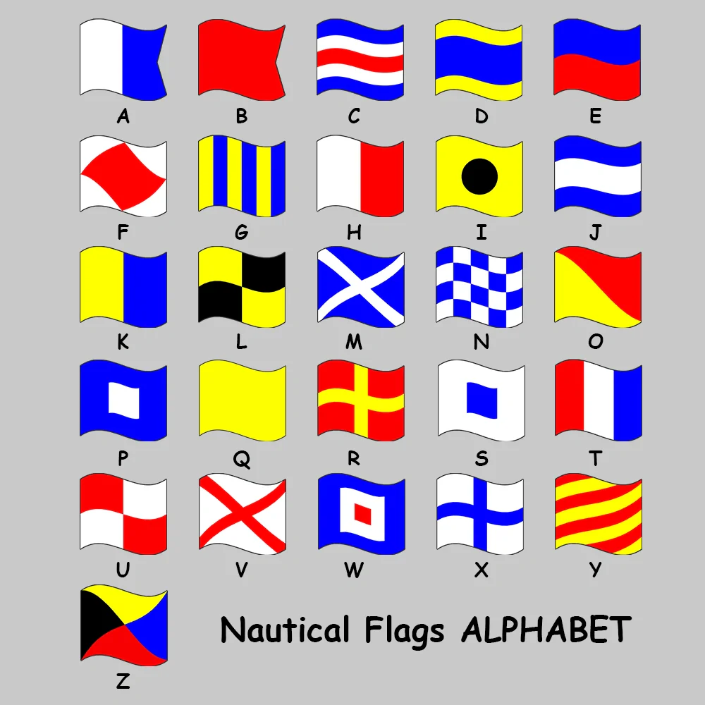 Custom Name In Nautical Flags Marine Code - Personalized T Shirt - Image 6