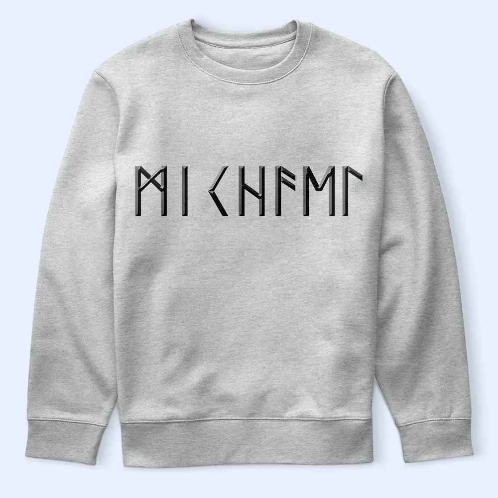 Custom Name In Viking Runes Warrior Camping Hiking - Personalized T Shirt - Image 5