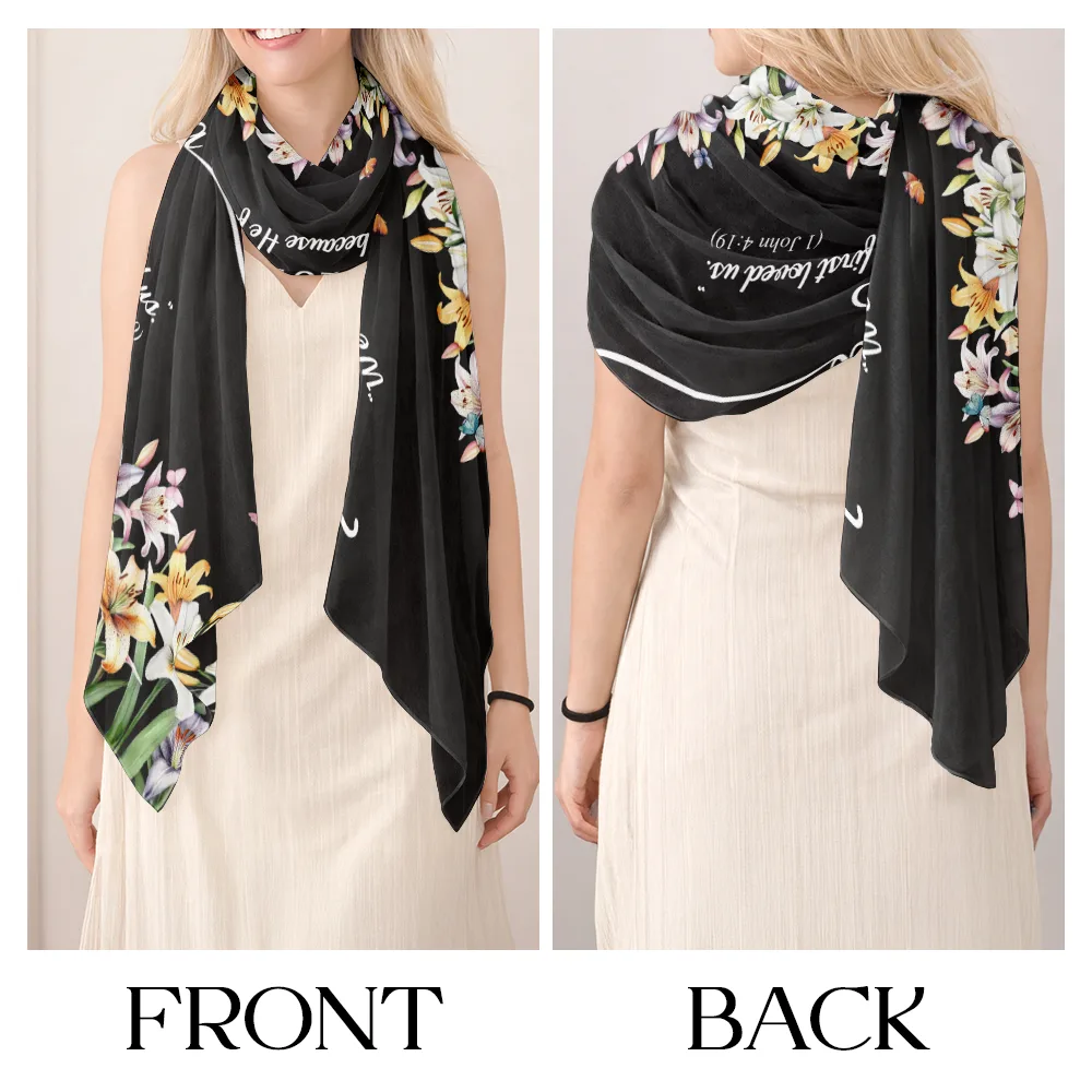 Custom Name With Bible Verse And Birth Month Flower - Personalized Lightweight Soft Shawl - Image 4
