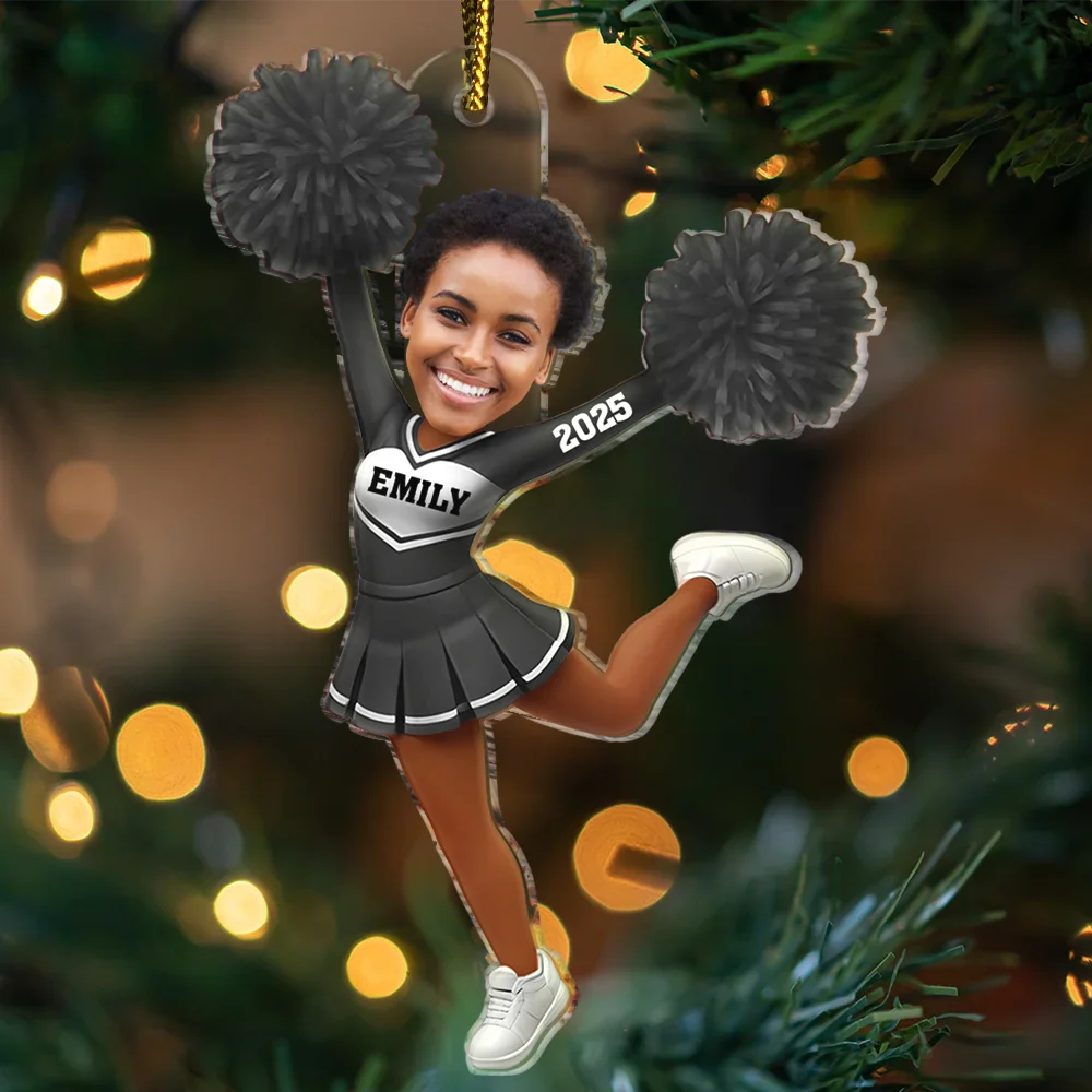 Custom Photo 3D Effect Cheerleader - Personalized Custom Shaped Acrylic Ornament - Image 4
