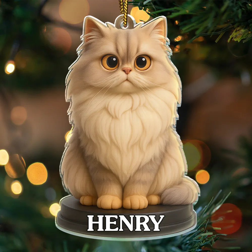 Custom Photo 3D Effect Figure Art Dog Cat Pet - Personalized Custom Shaped Acrylic Ornament - Image 3