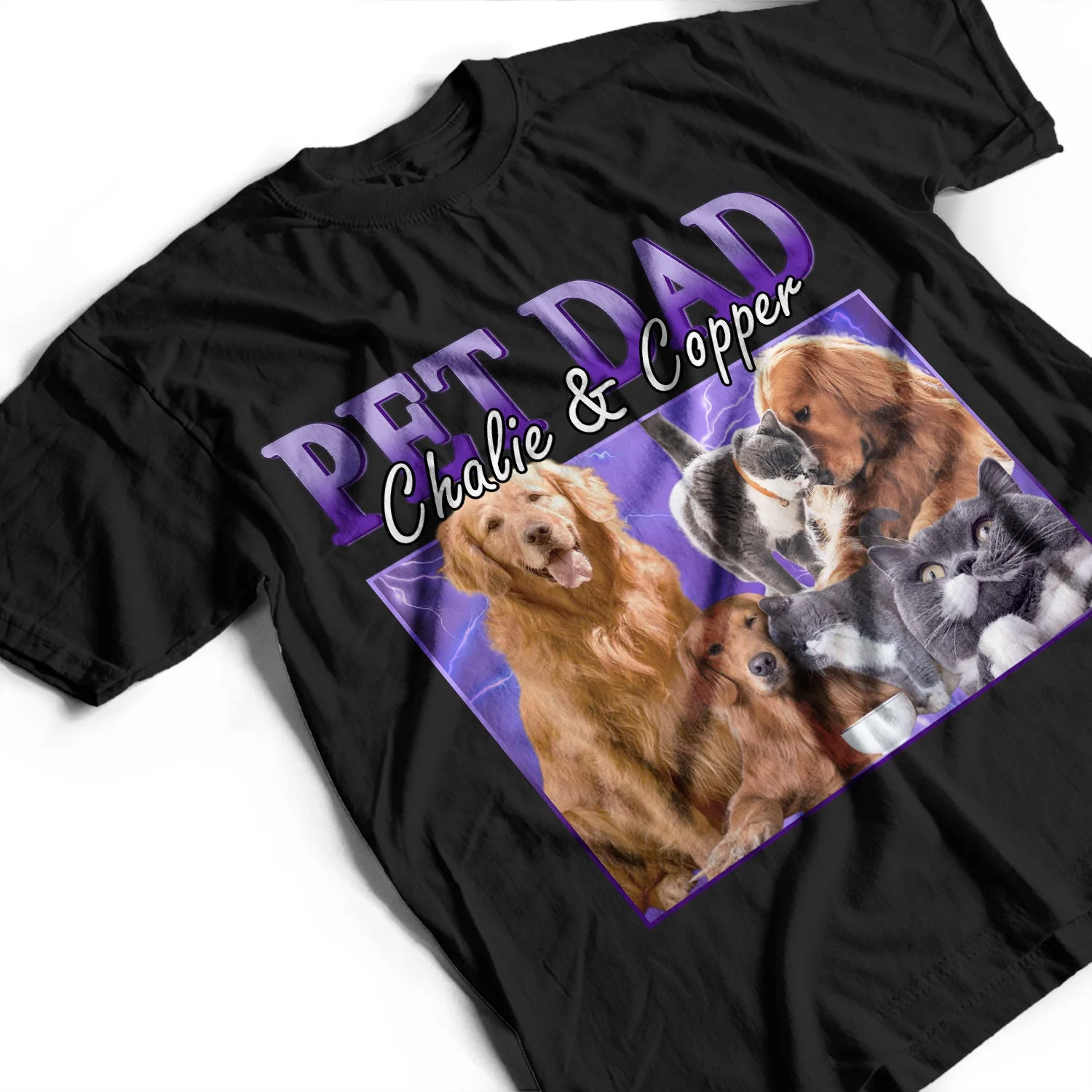 Custom Photo 90s Retro Vintage - Birthday, Anniversary Gift For Dog Mom, Cat Dad, Pet Lover - Personalized T Shirt - Image 4