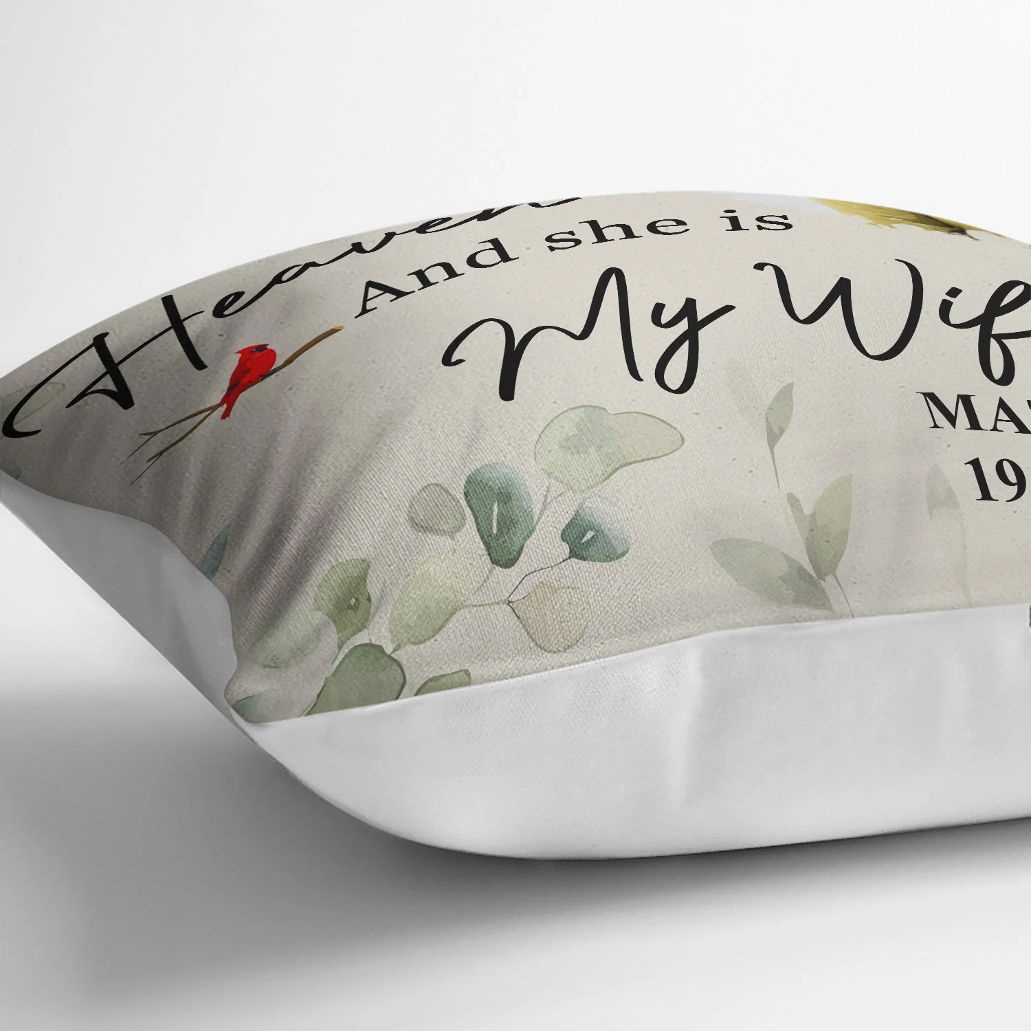 Custom Photo A Big Piece Of My Heart - Memorial Gift - Personalized Pillow - Image 3