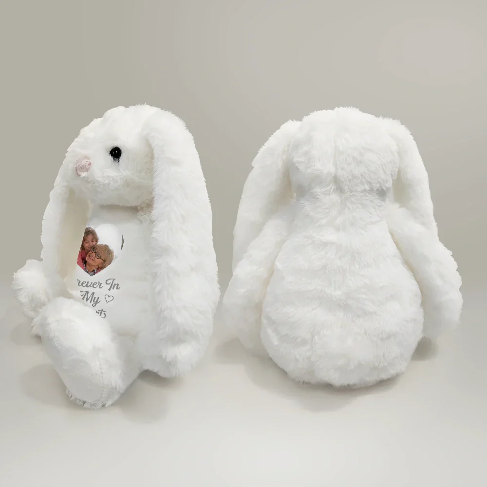 Custom Photo A Cuddle From Heaven Memorial - Personalized Soft Toy Bunny - Image 4