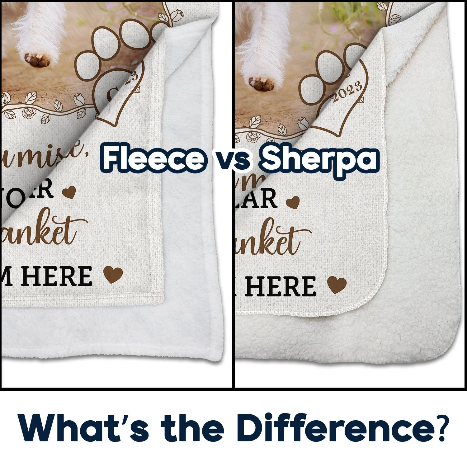 Custom Photo A Hug From Heaven - Sympathy Gift, Memorial Gift For Your Loved Ones, Pet Lovers, Dog Lovers, Cat Lovers - Personalized Fleece Blanket, Sherpa Blanket - Image 4