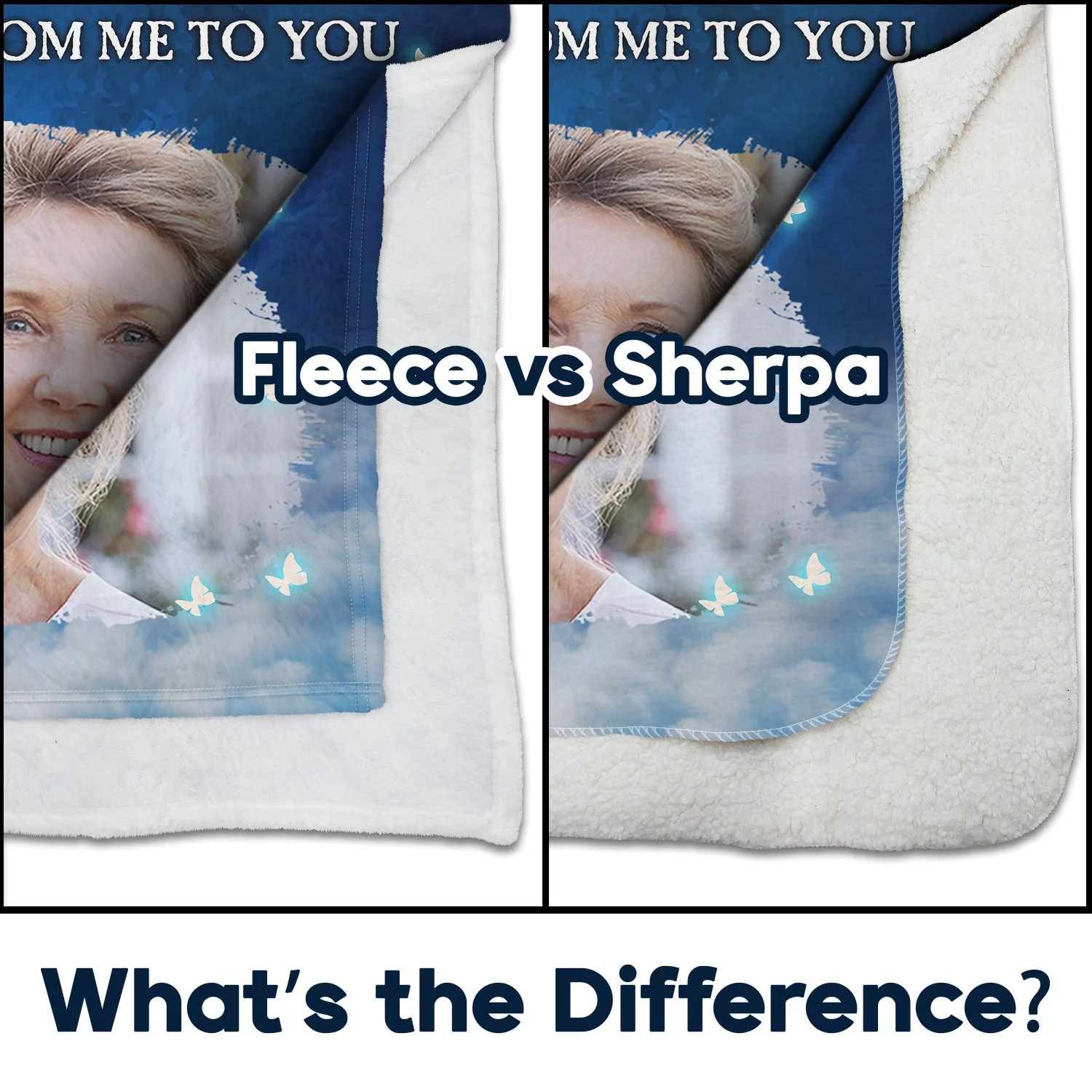 Custom Photo A Hug From Heaven When You Really Miss Me - Memorial Gift For Family, Friends - Personalized Fleece Blanket, Sherpa Blanket - Image 4