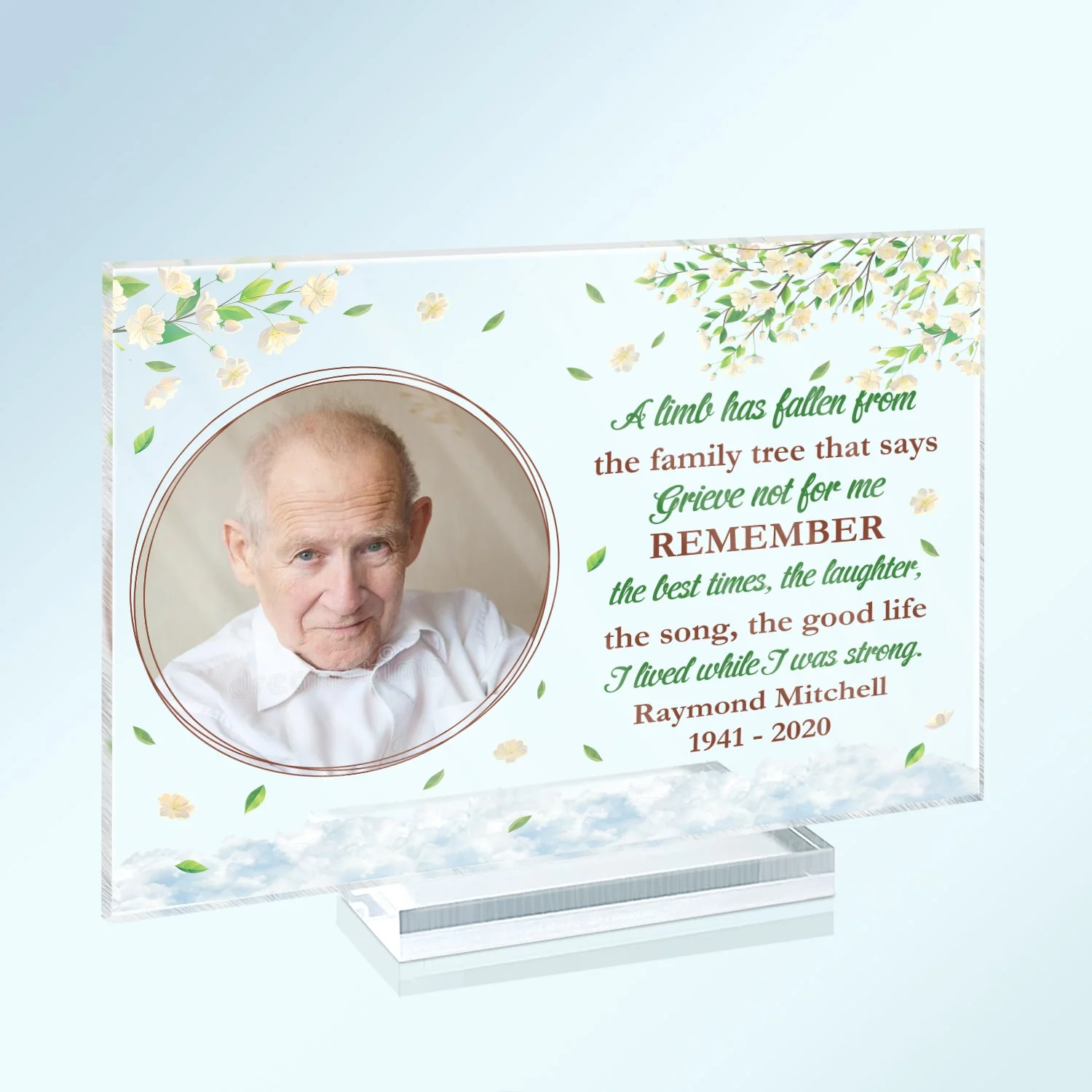 Custom Photo A Limb Has Fallen - Memorial Gift - Personalized Custom Horizontal Rectangle Acrylic Plaque - Image 2