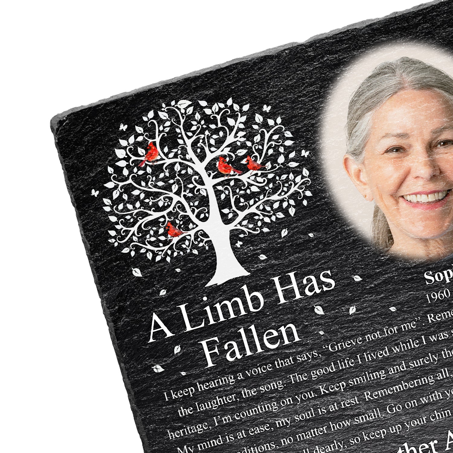 Custom Photo A Limb Has Fallen - Memorial Gift - Personalized Rectangle Memorial Garden Stone - Image 2