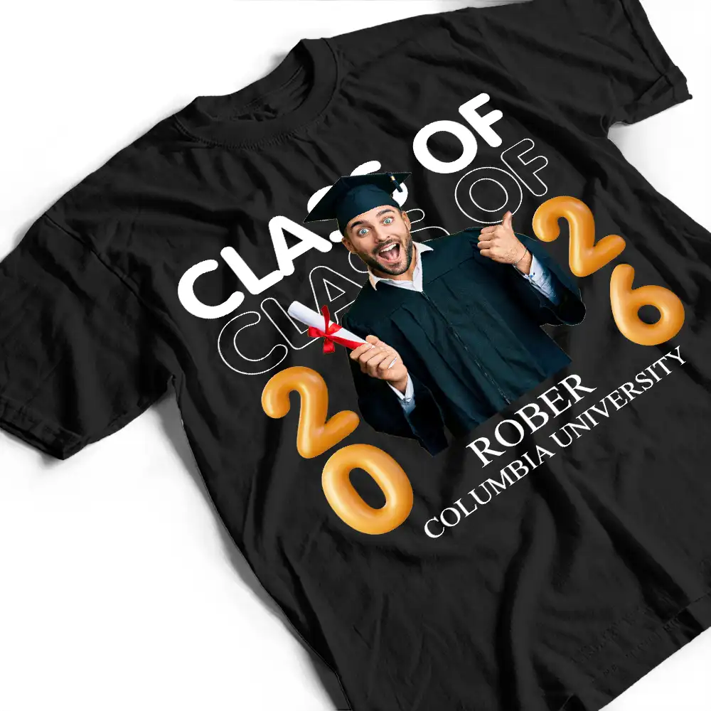 Custom Photo A New Chapter Begins Graduation - Personalized T Shirt - Image 5