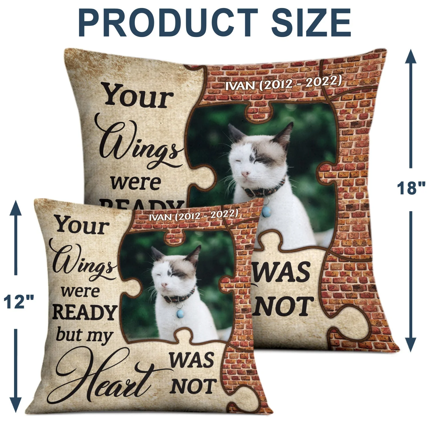 Custom Photo A Piece Of My Heart Is At The Rainbow Bridge - Memorial Gift, Family, Pet Lover - Personalized Custom Pillow - Image 4