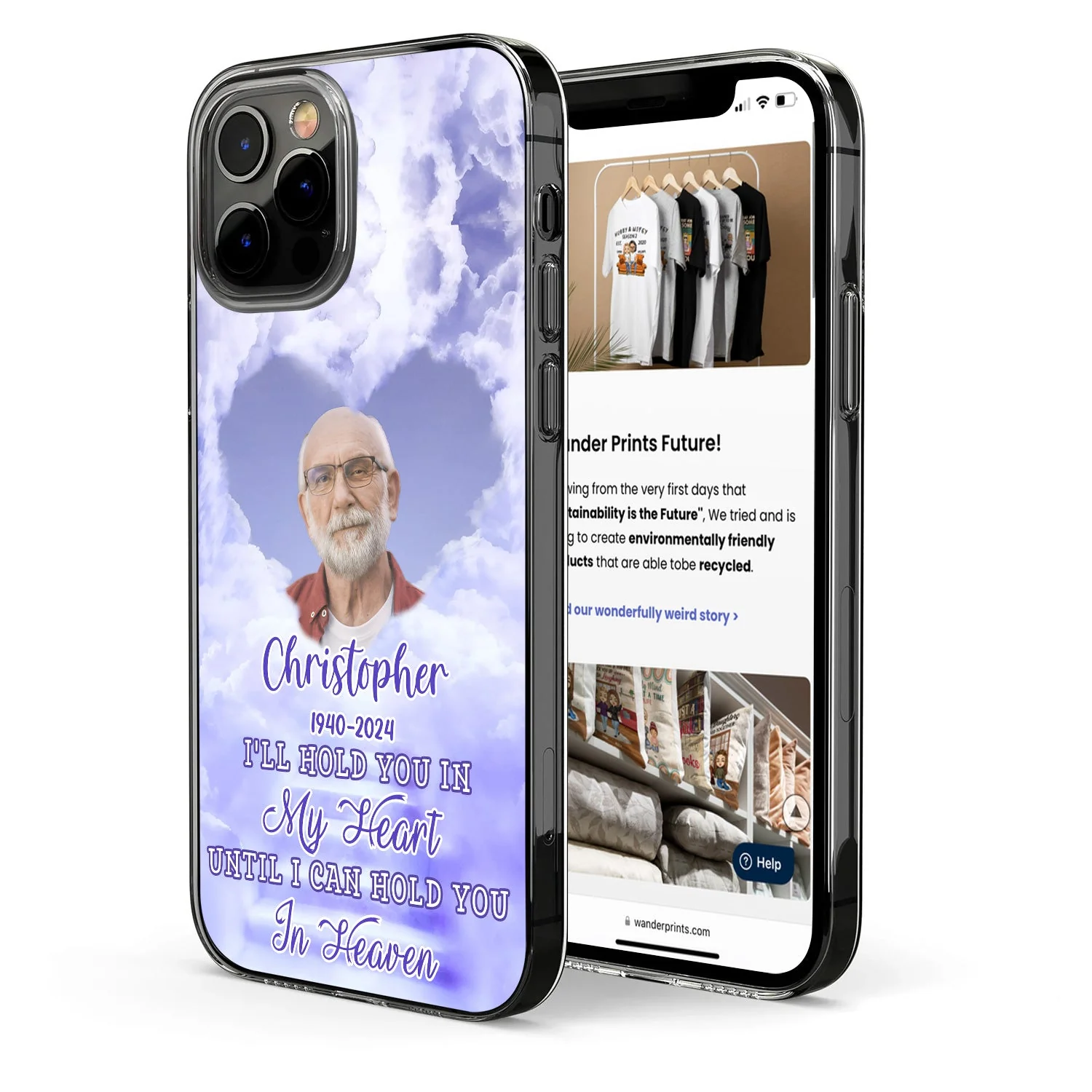 Custom Photo A Piece Of My Heart Lives In Heaven - Memorial Gift For Your Loved Ones - Personalized Clear Phone Case - Image 3