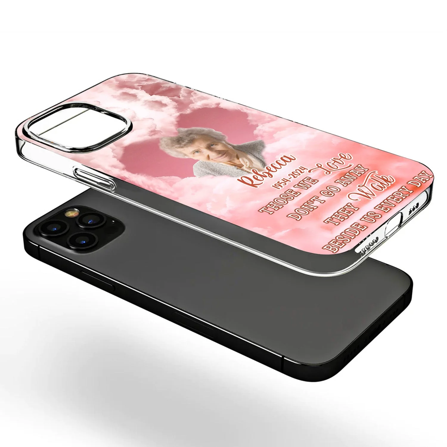 Custom Photo A Piece Of My Heart Lives In Heaven - Memorial Gift For Your Loved Ones - Personalized Clear Phone Case - Image 4