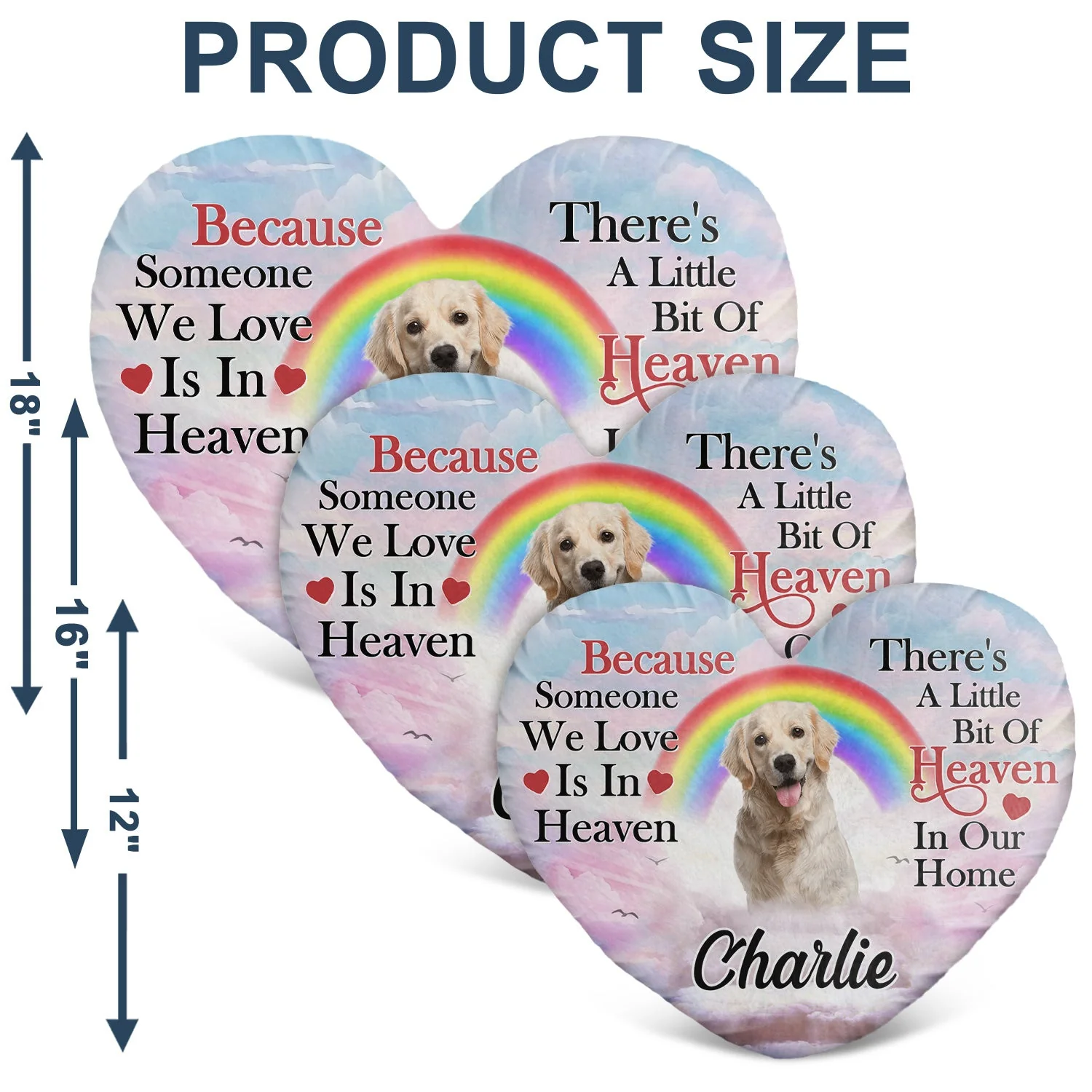 Custom Photo A Piece Of My Heart - Memorial Gift For Cat Lovers, Dog Lovers - Personalized Heart Shaped Pillow - Image 7