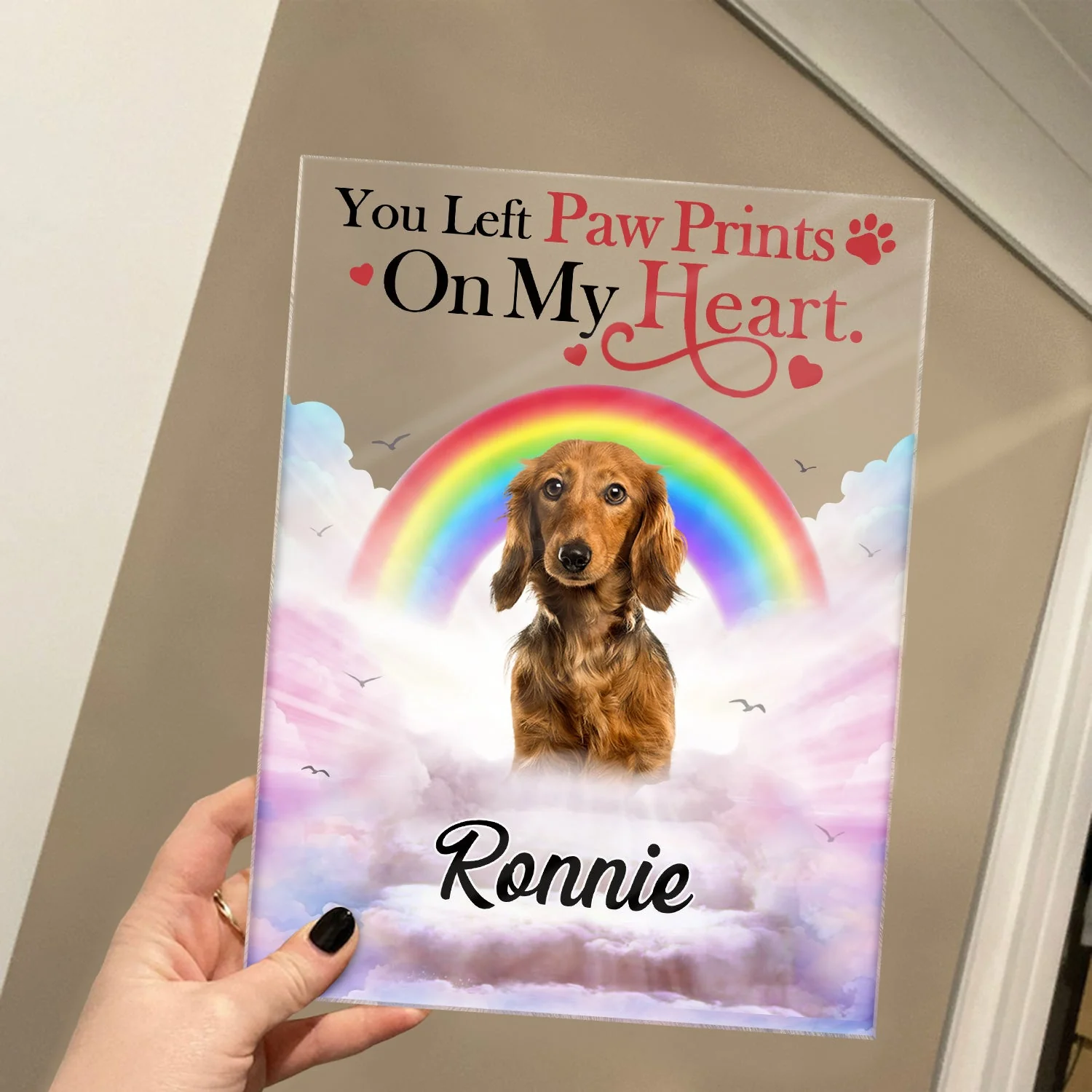 Custom Photo A Piece Of My Heart - Memorial Gift For Cat Lovers, Dog Lovers - Personalized Vertical Rectangle Acrylic Plaque - Image 5
