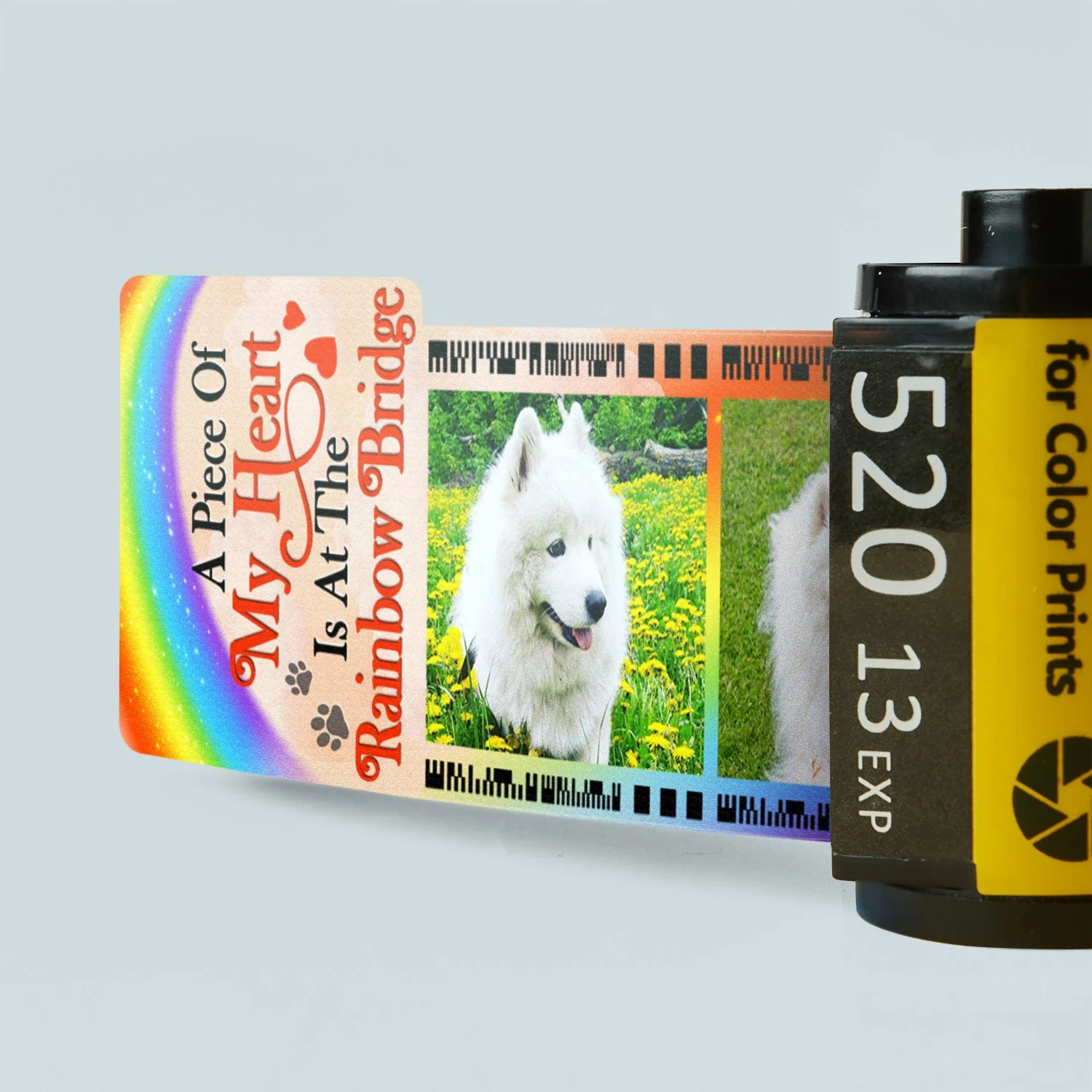 Custom Photo A Piece Of My Heart - Memorial Gift For Dog Lovers, Cat Lovers, Pet Lovers - Personalized Film Roll Keychain - Image 2