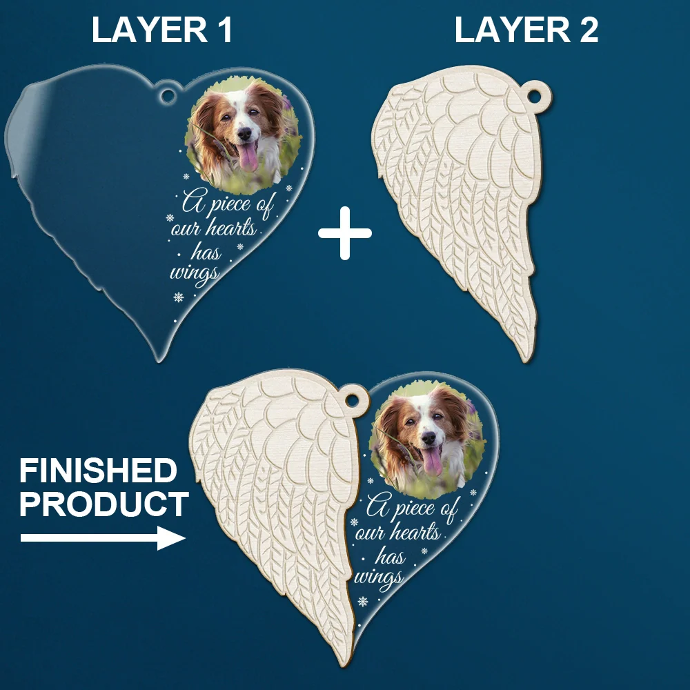 Custom Photo A Piece Of My Heart - Personalized 2-Layered Mix Ornament - Image 6