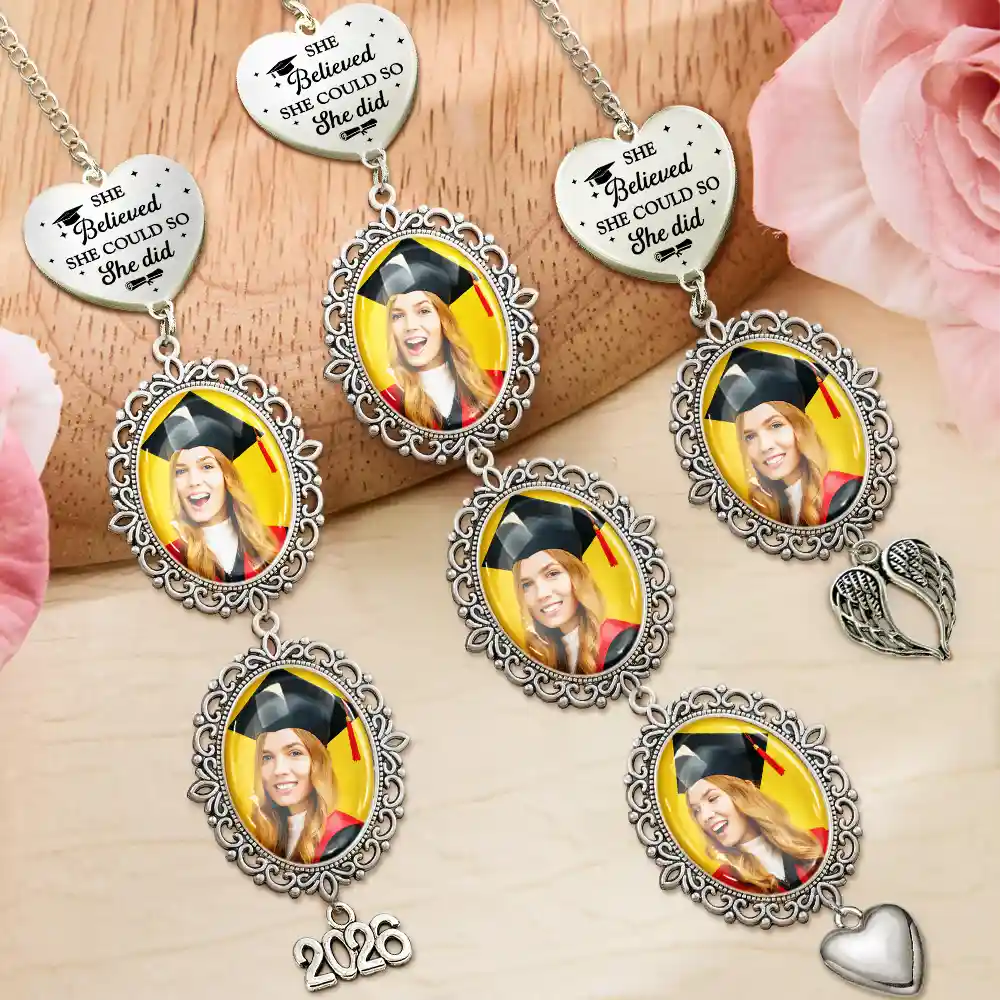 Custom Photo A Sweet Ending To A New Beginning - Personalized Graduation Tassel Charm - Image 2
