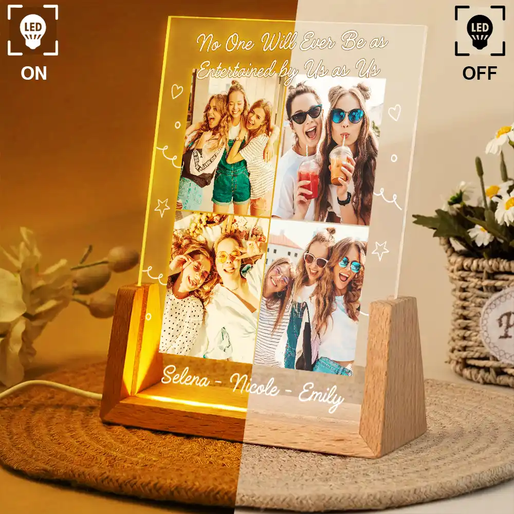 Custom Photo A True Friendship Is A Journey Without An End - Personalized Night Light - Image 3