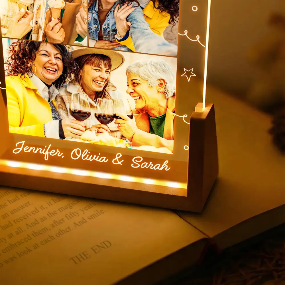 Custom Photo A True Friendship Is A Journey Without An End - Personalized Night Light - Image 6