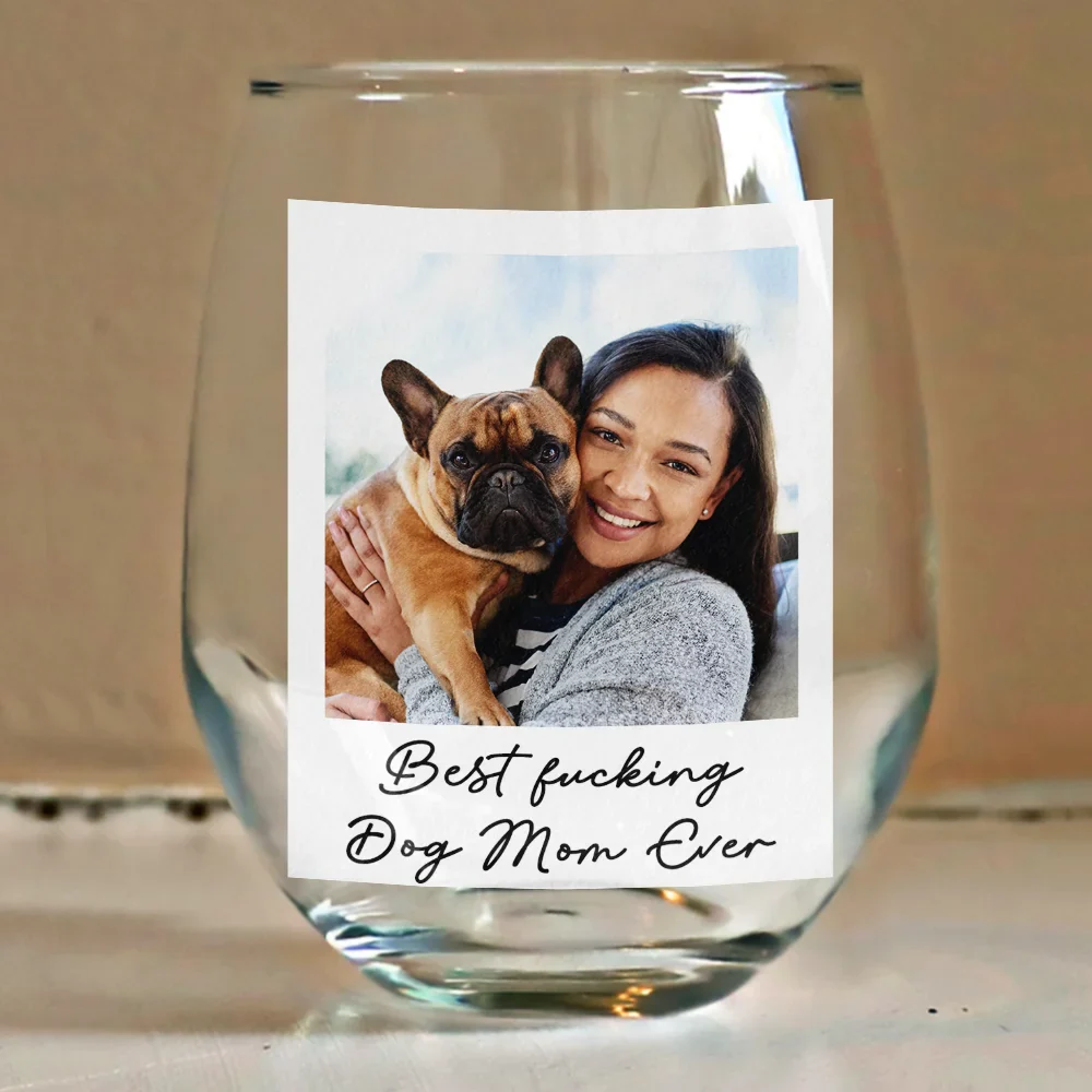 Custom Photo A Woman Cannot Survive On Wine Alone - Personalized Stemless Wine Glass - Image 4