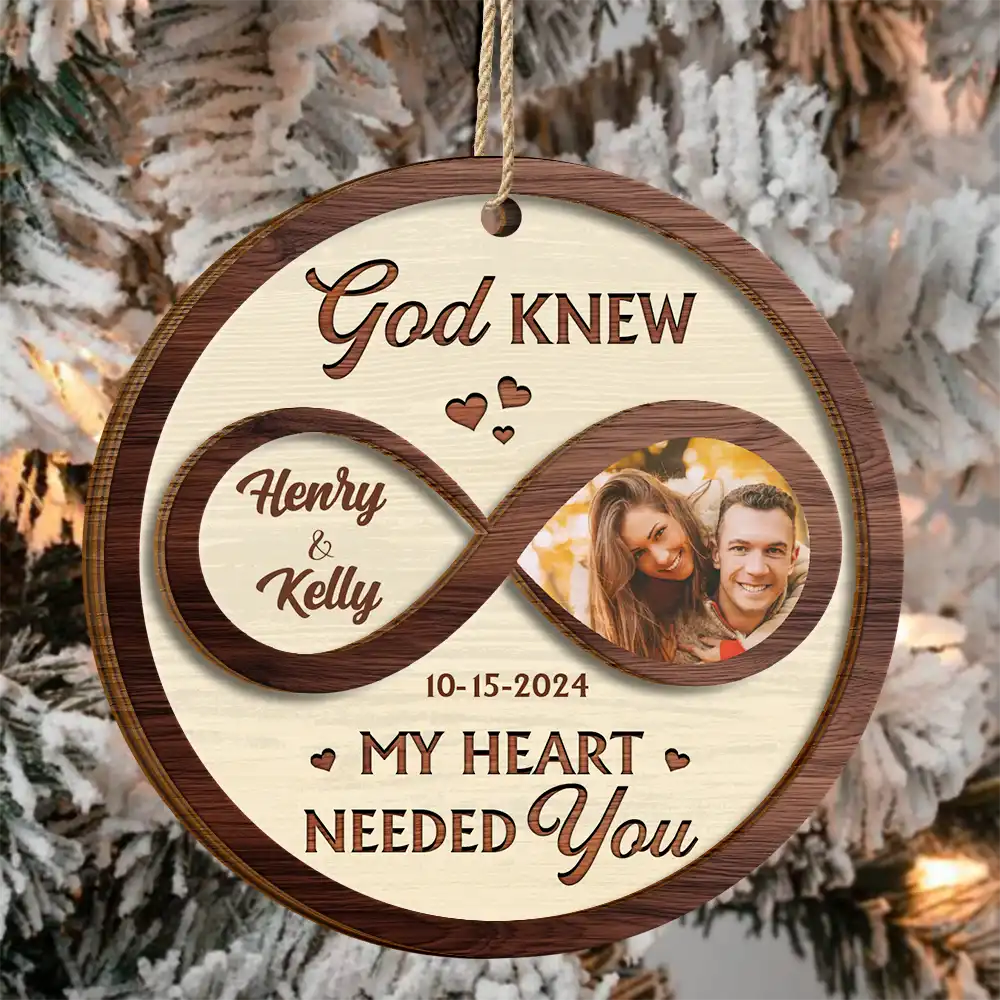 Custom Photo All Of Me Loves All Of You - Personalized 2-Layered Wooden Ornament - Image 3