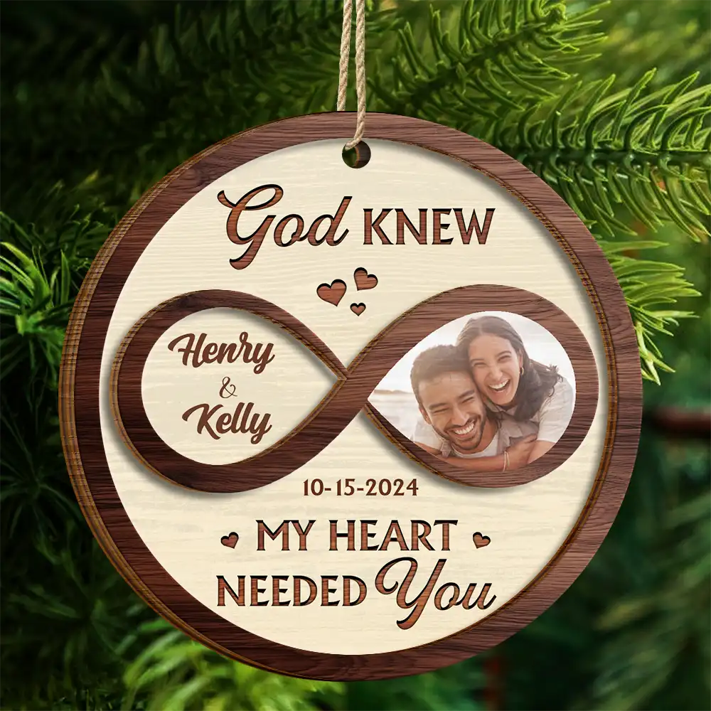Custom Photo All Of Me Loves All Of You - Personalized 2-Layered Wooden Ornament - Image 4