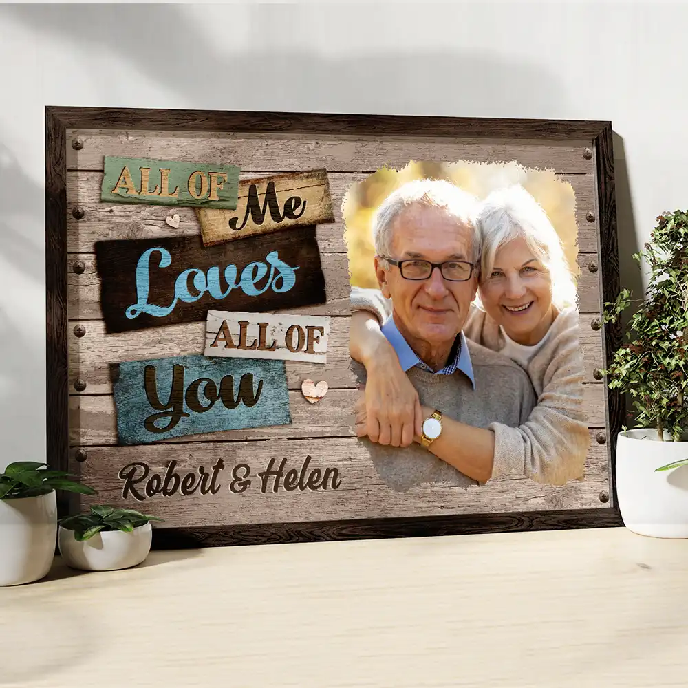 Custom Photo All Of Me Loves All Of You Romantic Couple - Personalized Poster - Image 3