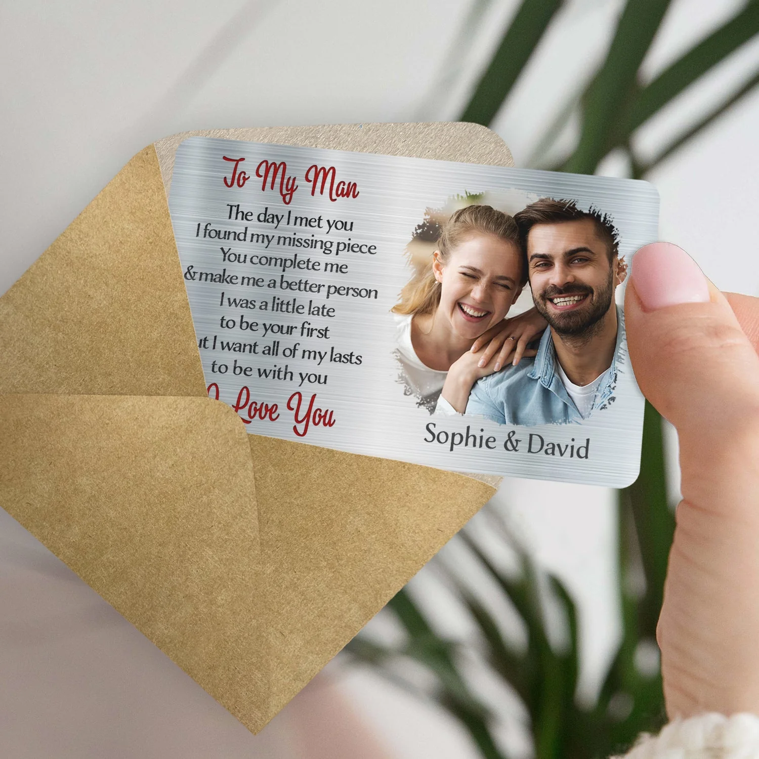 Custom Photo All Of My Lasts To Be With You - Gift For Couples, Husband, Wife - Personalized Aluminum Wallet Card - Image 4