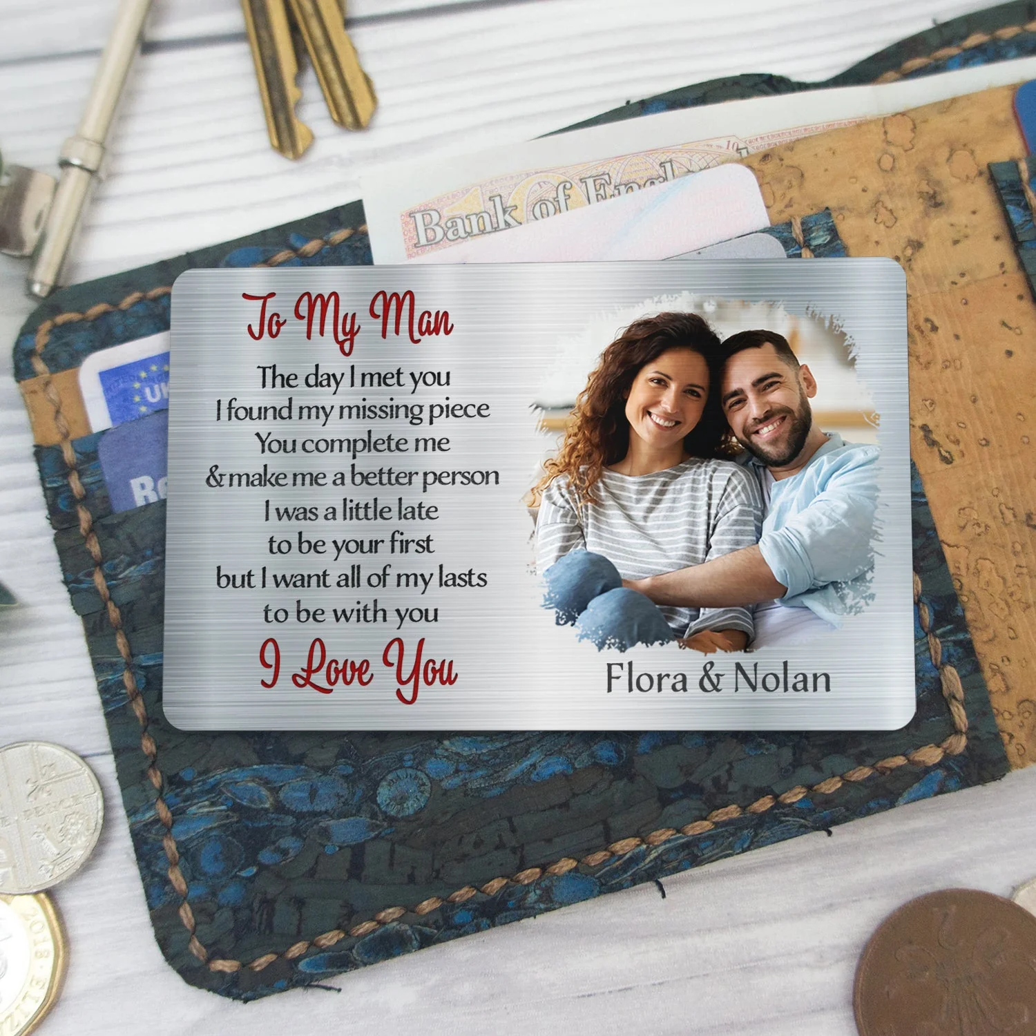 Custom Photo All Of My Lasts To Be With You - Gift For Couples, Husband, Wife - Personalized Aluminum Wallet Card - Image 5