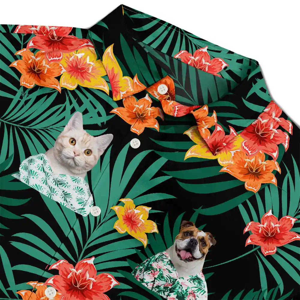 Custom Photo Aloha Dog Cat - Personalized Hawaiian Shirt - Image 5
