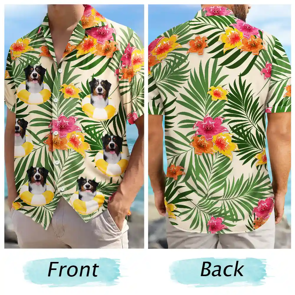 Custom Photo Aloha Dog Cat - Personalized Hawaiian Shirt - Image 6