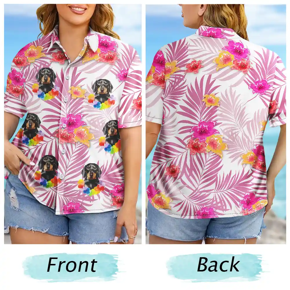 Custom Photo Aloha Dog Cat - Personalized Hawaiian Shirt - Image 7