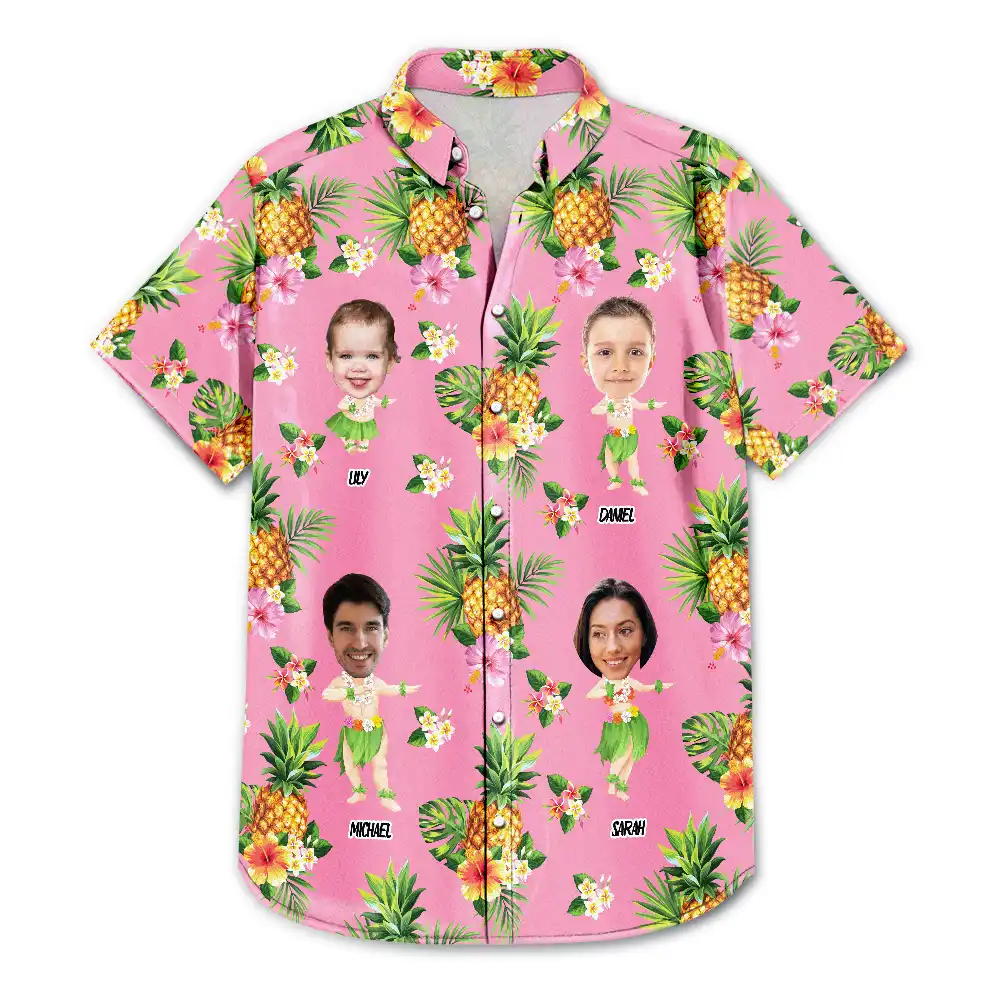 Custom Photo Aloha The Family - Personalized Hawaiian Shirt - Image 4