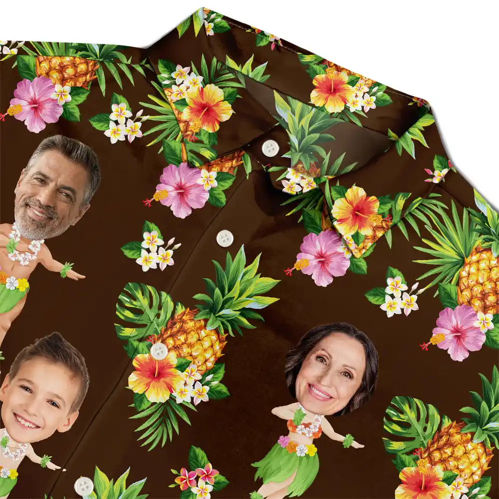 Custom Photo Aloha The Family - Personalized Hawaiian Shirt - Image 5