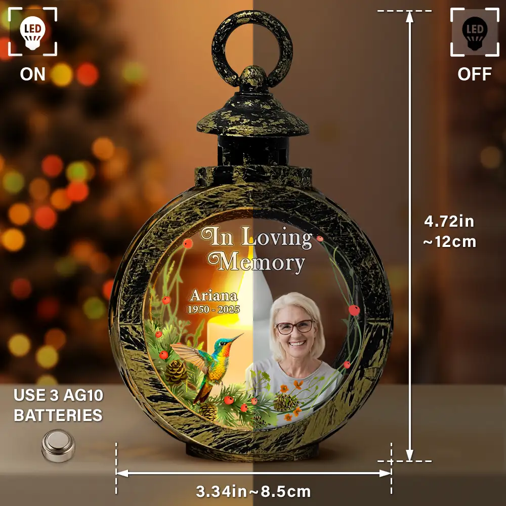 Custom Photo Although You Cannot See Me I'm Always With You - Personalized Candlelight Lantern Ornament - Image 4