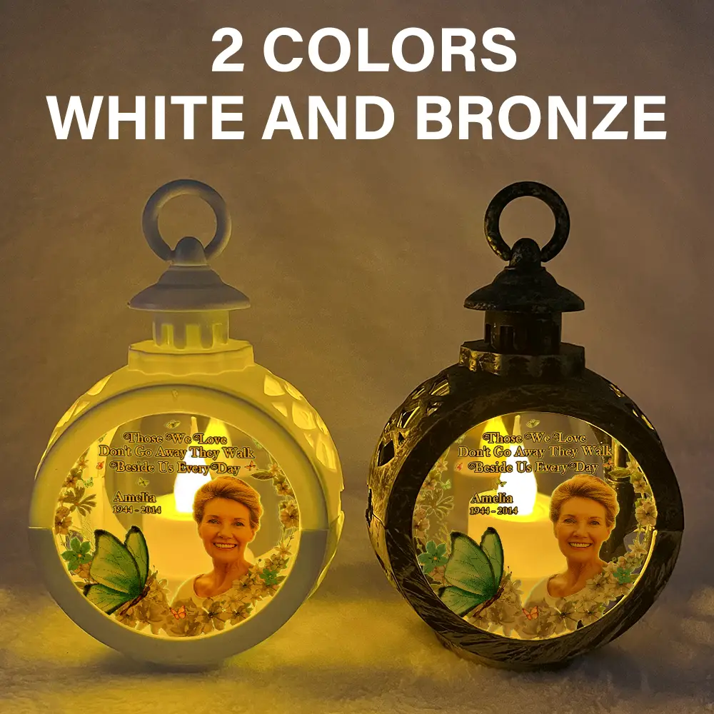 Custom Photo Although You Cannot See Me Memorial - Personalized Candlelight Lantern Ornament - Image 6