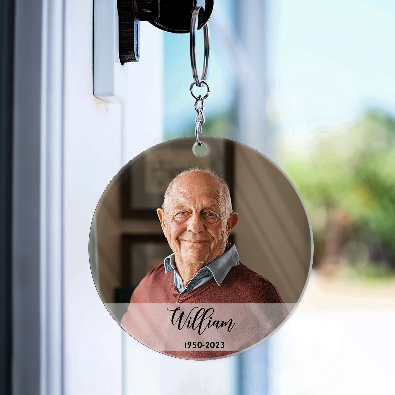 Custom Photo Always Loved Never Forgotten - Memorial Gift For Family - Personalized Acrylic Keychain - Image 3