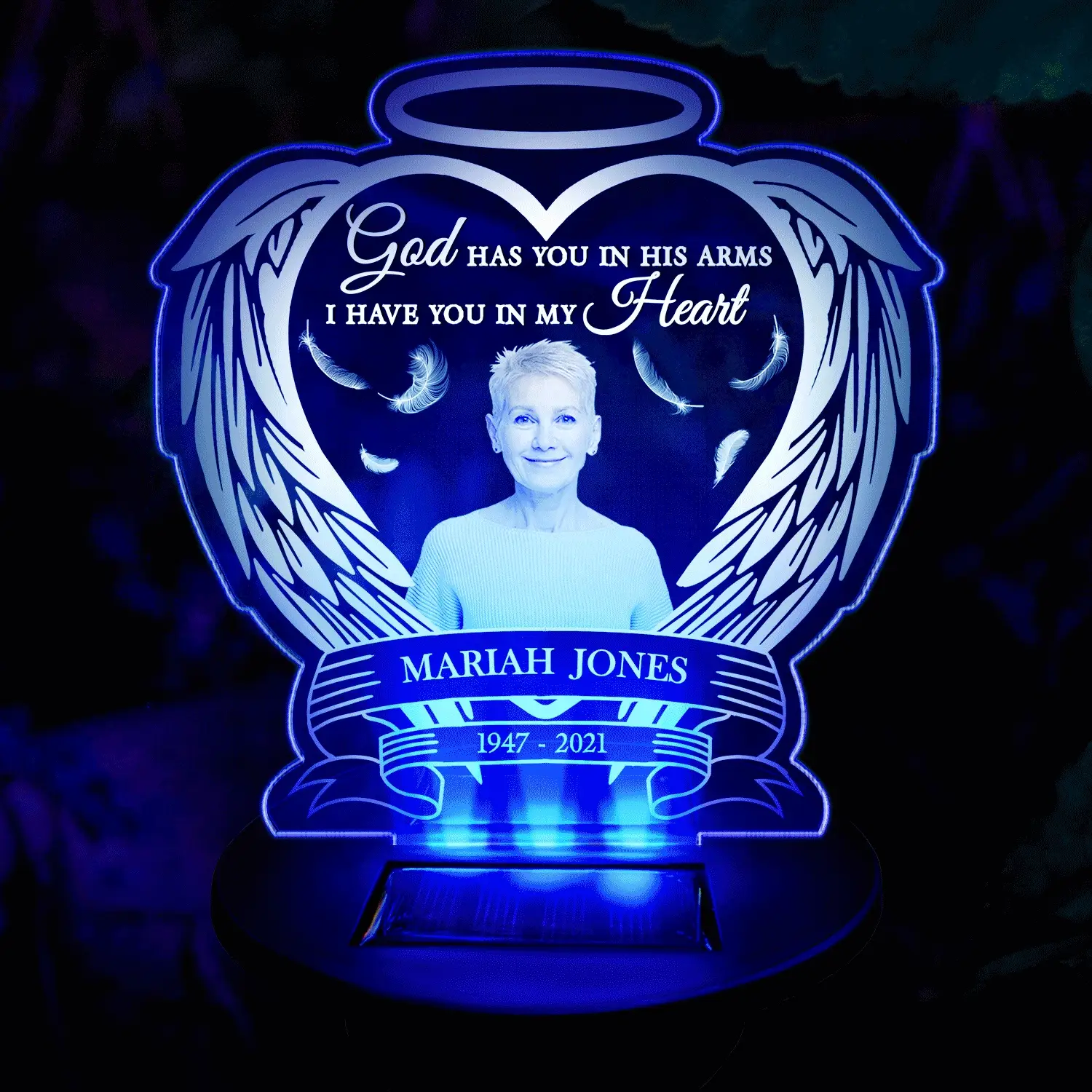 Custom Photo Always Shine In My Heart - Loving, Memorial Gift For Family, Siblings, Friends - Personalized Solar Light - Image 3