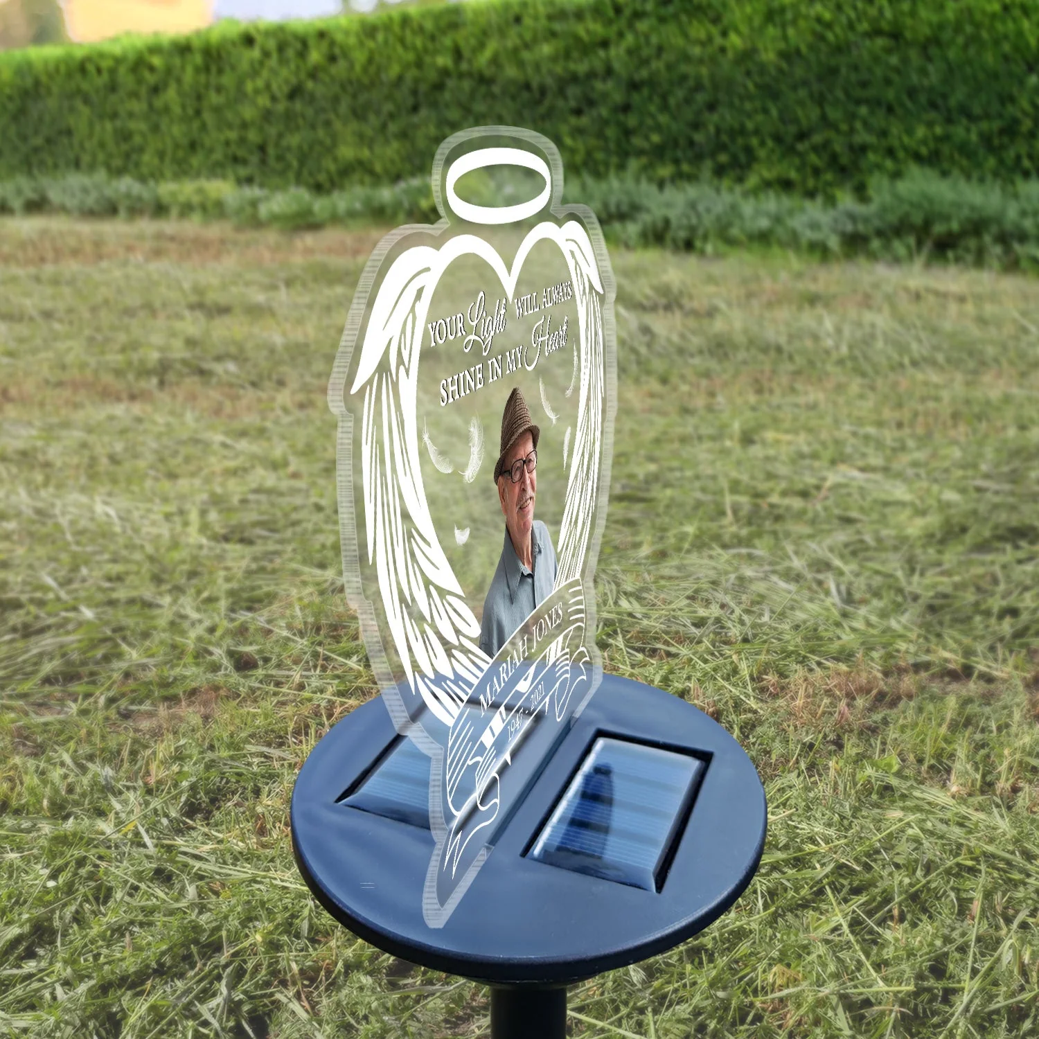 Custom Photo Always Shine In My Heart - Loving, Memorial Gift For Family, Siblings, Friends - Personalized Solar Light - Image 4