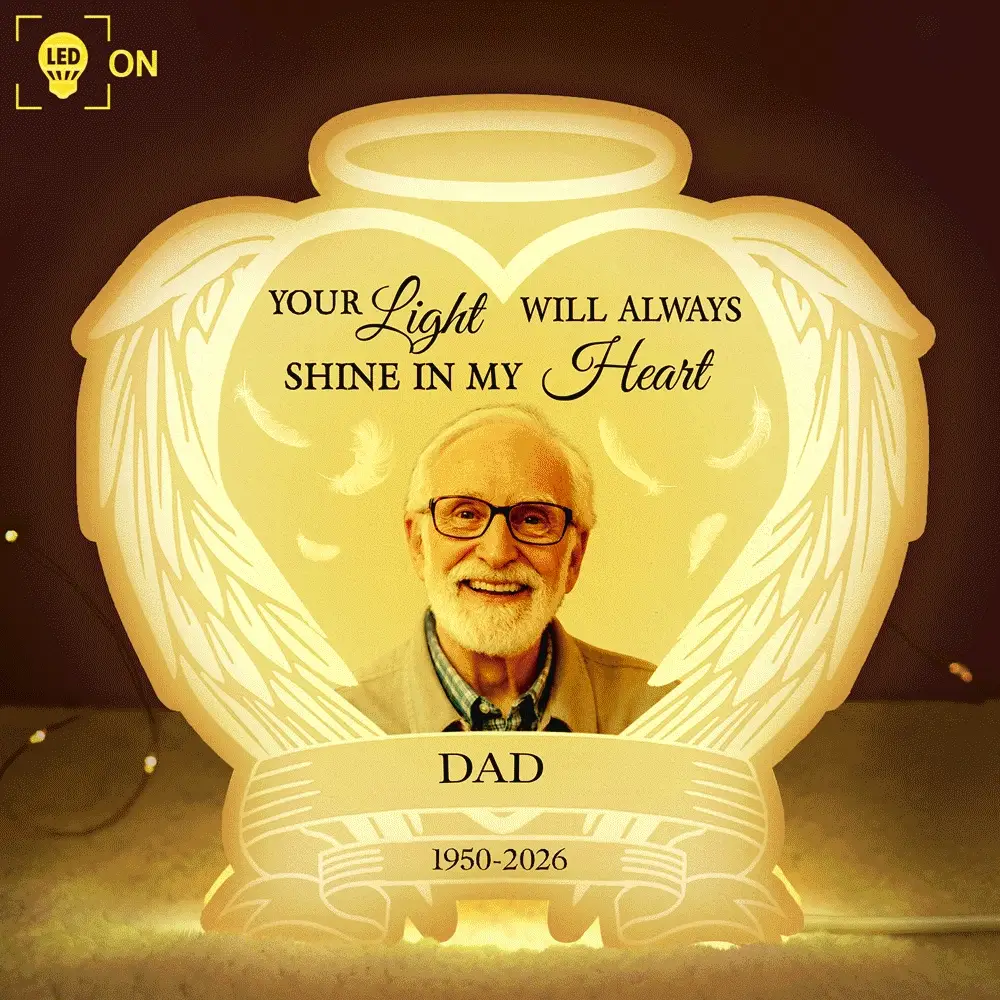 Custom Photo Always Shine In My Heart - Personalised Custom Shaped Light Box - Image 3