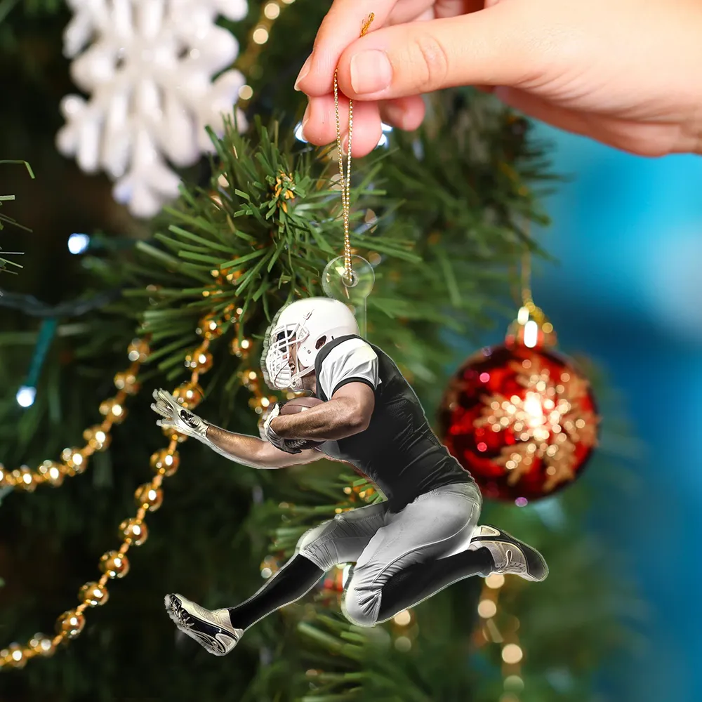 Custom Photo American Football Players - Personalized Acrylic Photo Ornament - Image 5