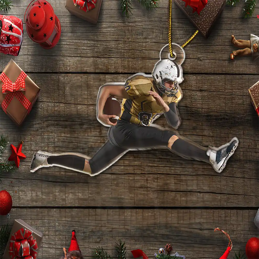 Custom Photo American Football Players - Personalized Acrylic Photo Ornament - Image 7