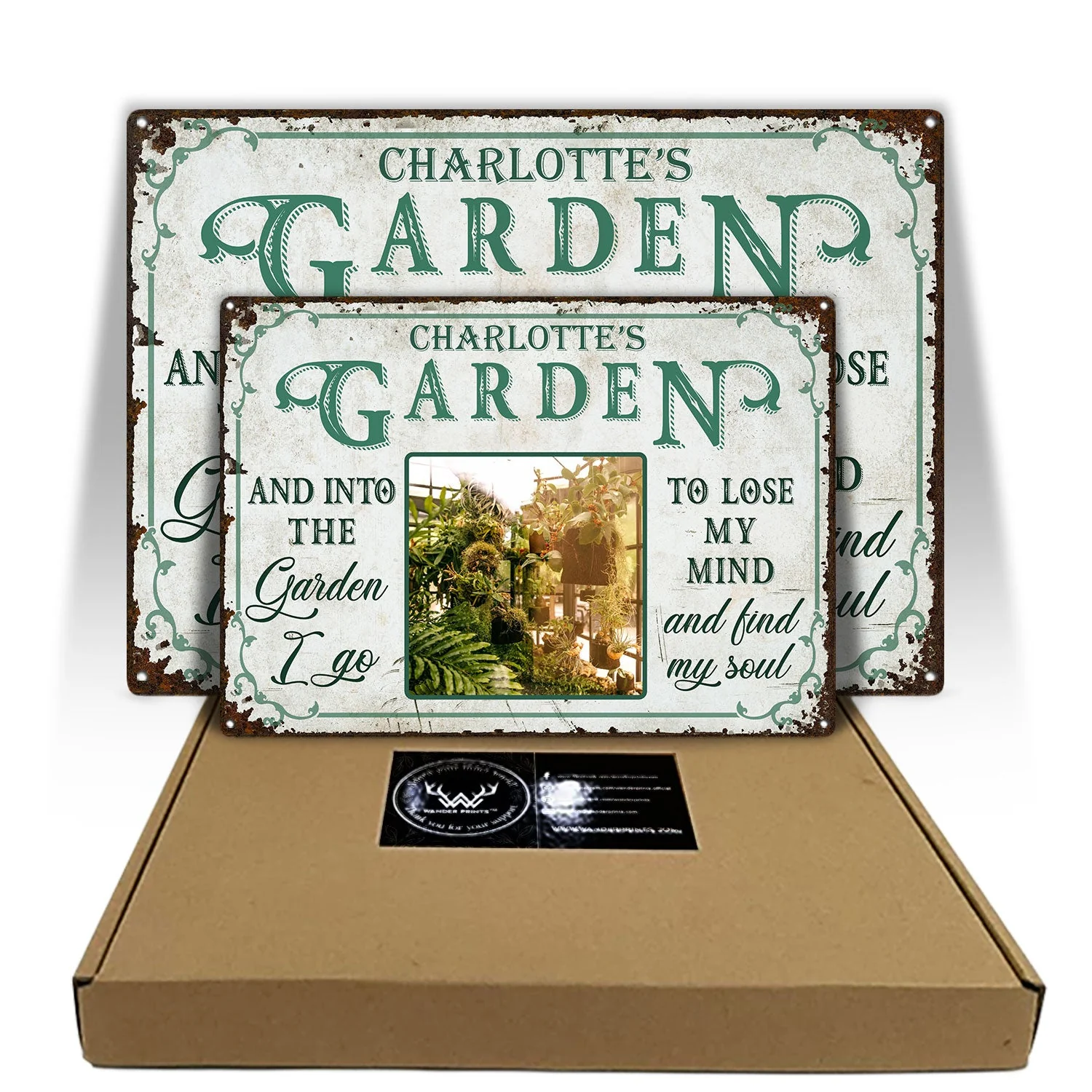 Custom Photo And Into The Garden I Go To - Outdoor Decor For Garden Lovers - Personalized Classic Metal Signs - Image 3