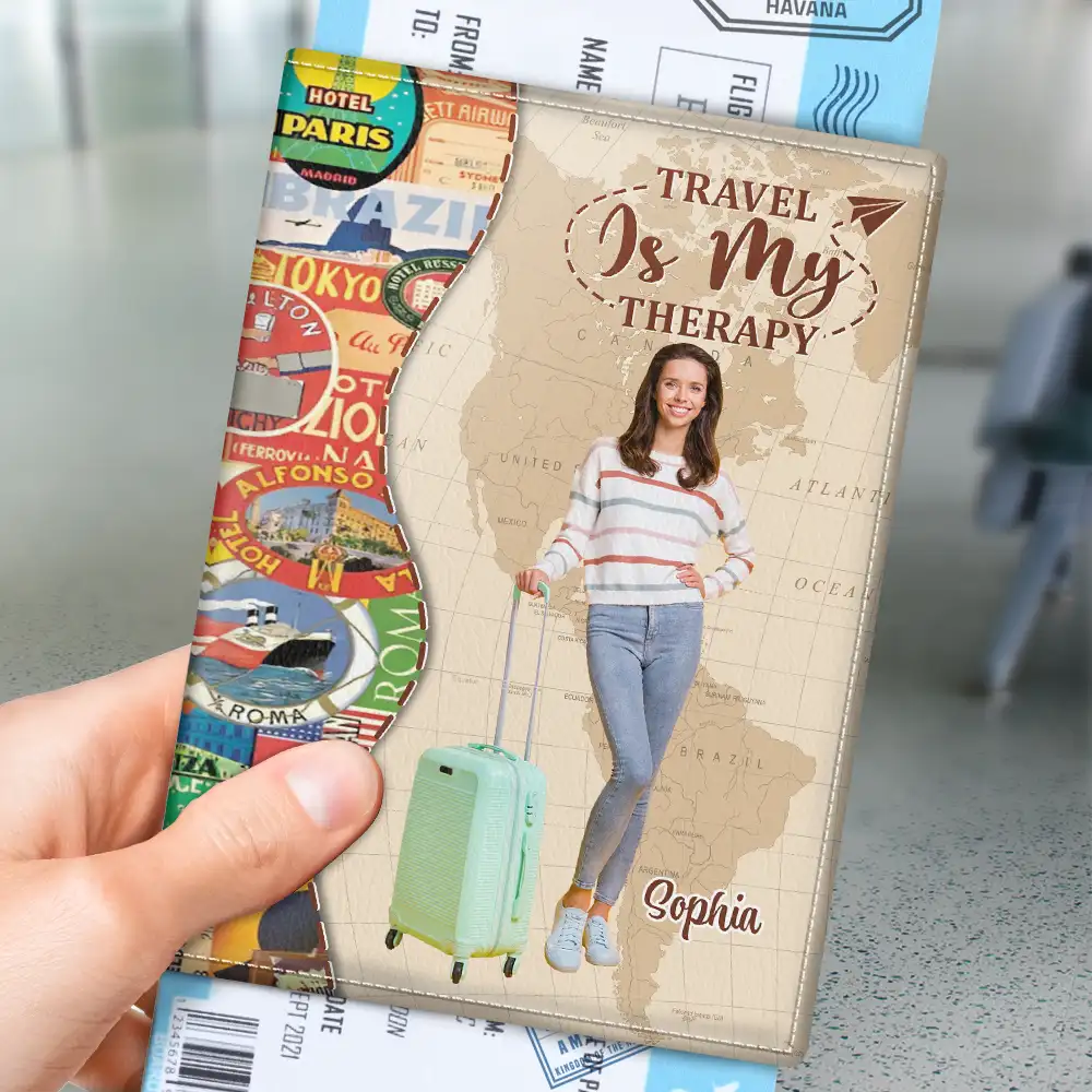 Custom Photo And So The Adventure Begins - Personalized Passport Cover, Passport Holder - Image 4